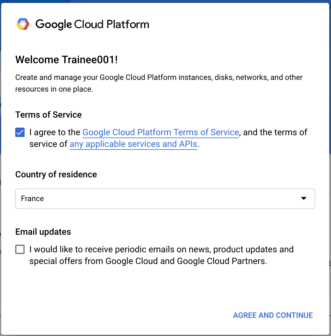 Google Cloud Terms of Service